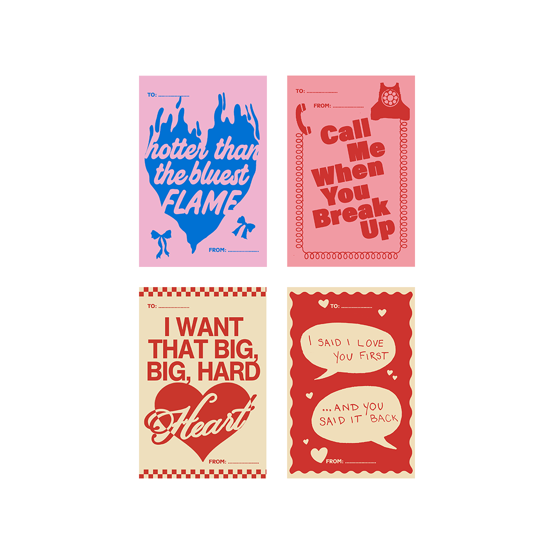 ISILYF Valentines Cards (Set of 4)