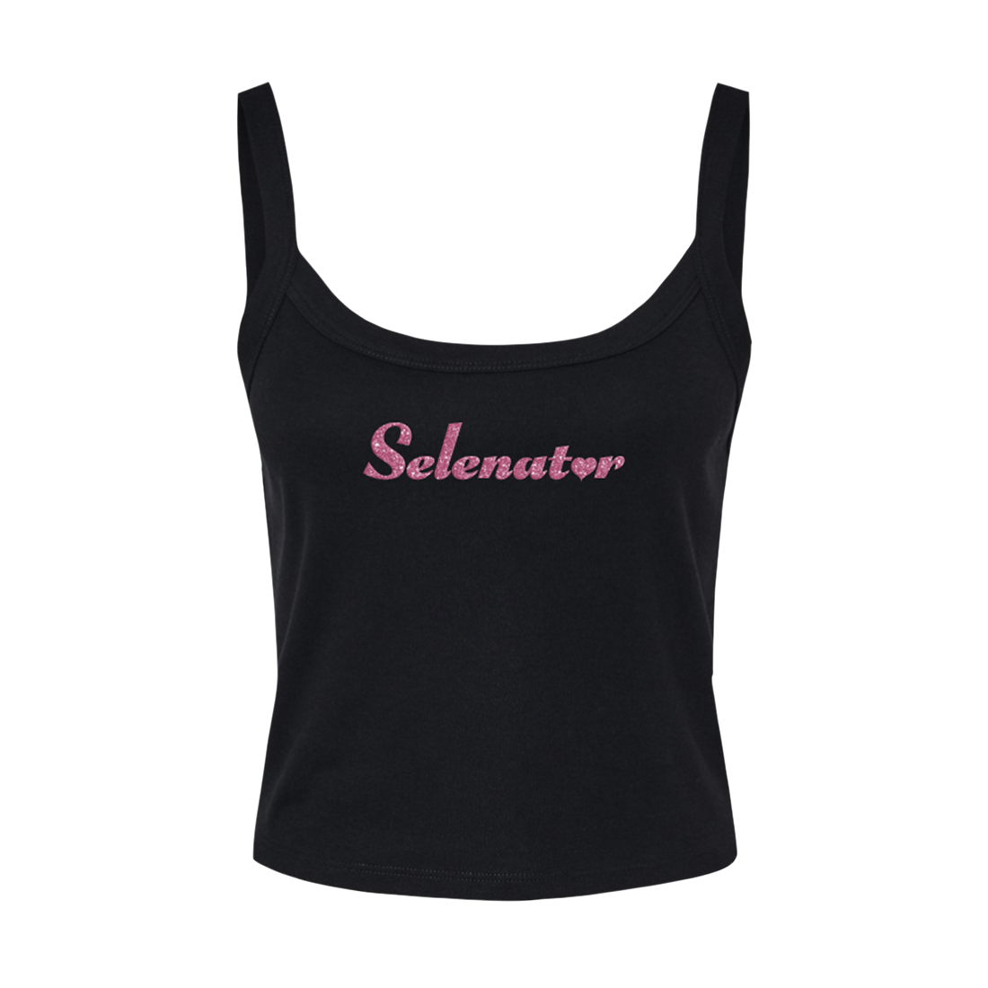 Selenator Script Pink Glitter Tank
