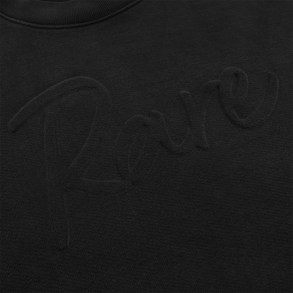 Rare Embossed Crop Crewneck Pullover