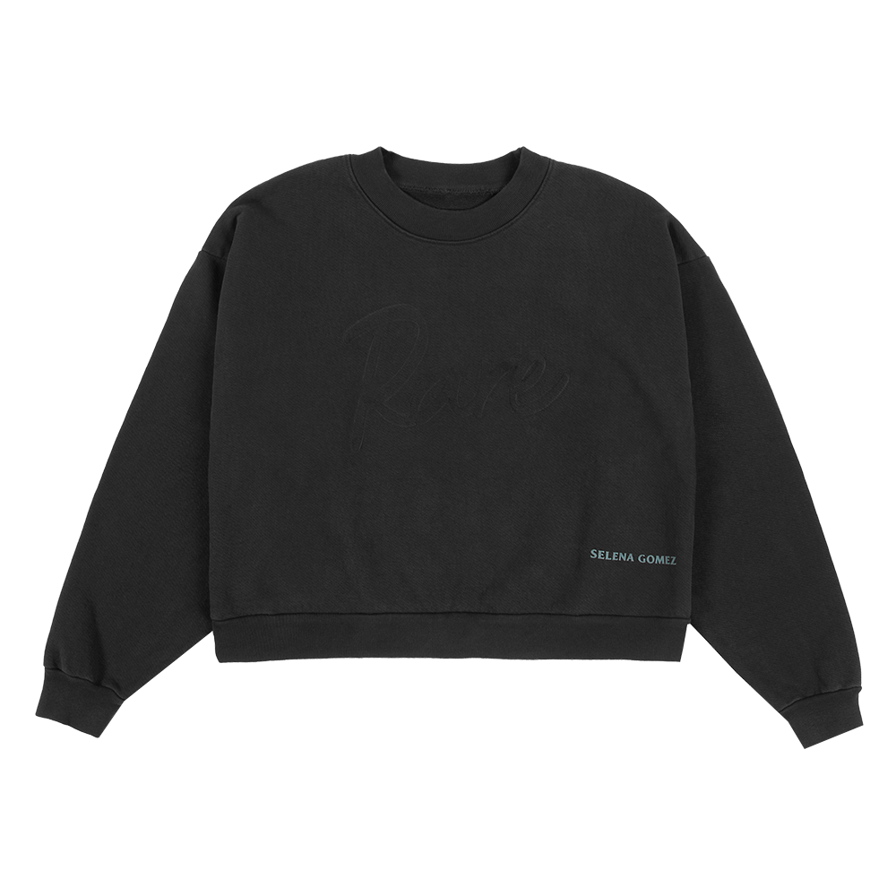 Rare Embossed Crop Crewneck Pullover