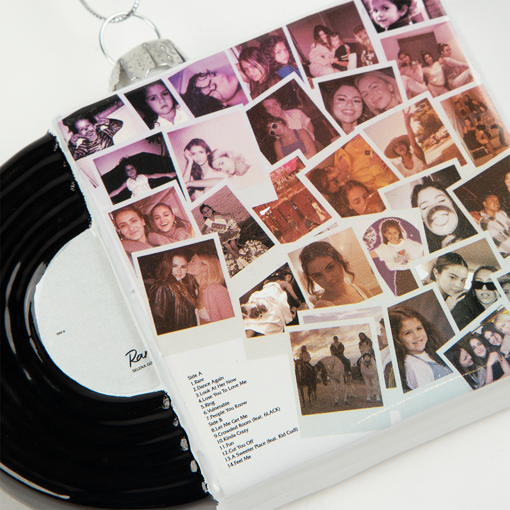 Rare Vinyl - Glass Holiday Ornament Back Detail