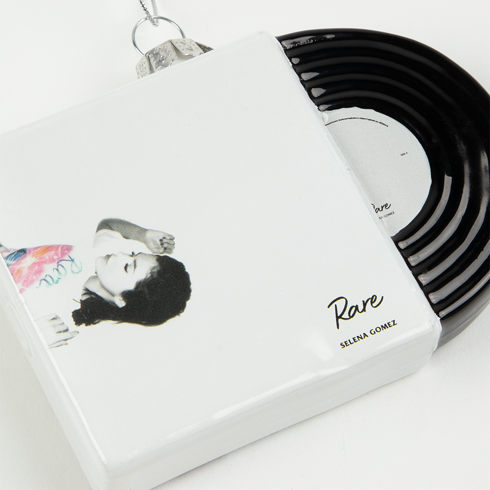 Rare Vinyl - Glass Holiday Ornament Front Detail