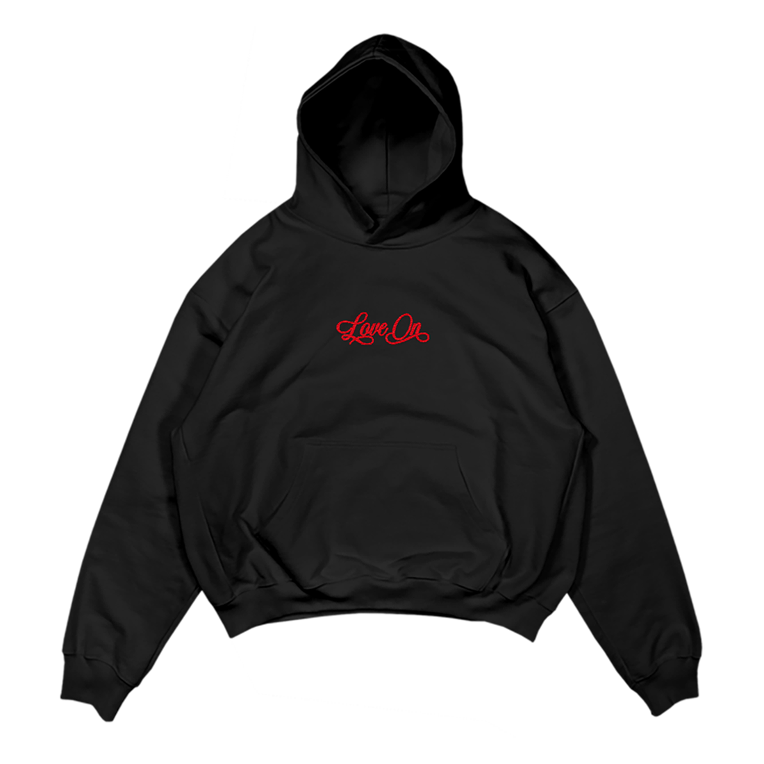 Embroidered Love On Hoodie